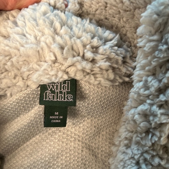 Target wild fable fuzzy Sherpa pullover w/ 3/4 zip - Picture 7 of 9